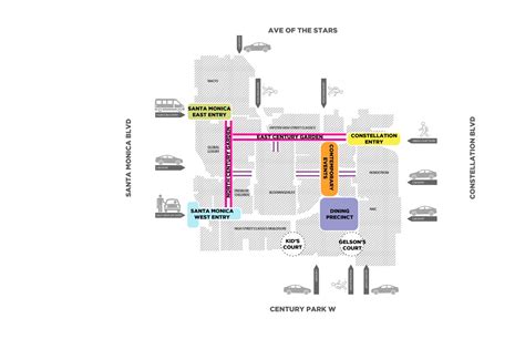 westfield century city mall map